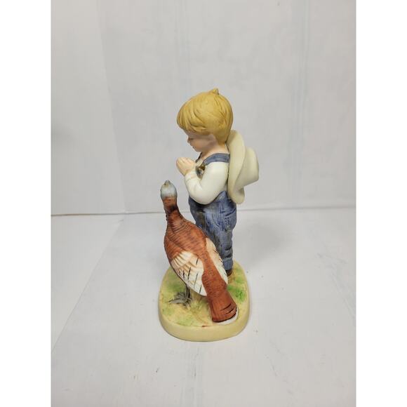 Vintage Denim Days, Homco Figurine 1506 Danny, A Time For Thanks - Picture 4 of 6